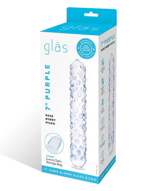 Glas Glas 7" Purple Rose Nubby Glass Dildo - Image 2