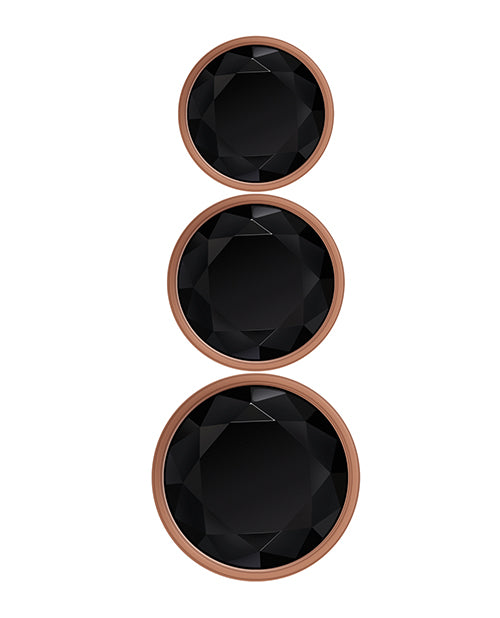 Gender X Gender X Gold Digger 3-Piece Metal Plug Set - Rose Gold/Black - Image 5