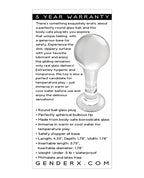 Gender X Gender X The Baller Glass Plug - Clear - Image 5