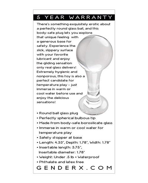 Gender X Gender X The Baller Glass Plug - Clear - Image 5