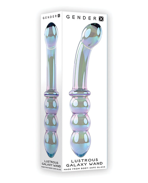 Gender X Gender X Lustrous Galaxy Wand Dual-Ended Glass Massager - Green - Image 4