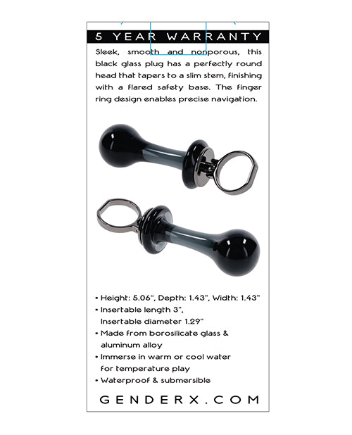 Gender X Gender X Blow Pop Glass Anal Plug - Black - Image 6