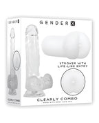 Gender X Gender X Clearly Combo Dildo & Stroker Set - Clear