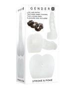 Gender X Gender X Stroke & Poke Stroker with Vibrating Ring - Clear