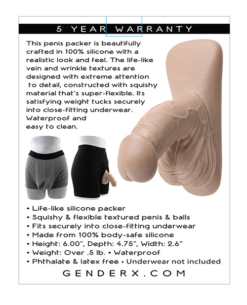 Gender X Gender X 4" Silicone Packer - Ivory - Image 5