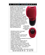 Gender X Gender X Body Kisses Vibrating Suction Massager - Red/Black - Image 5