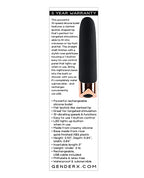 Gender X Gender X The Gold Standard Rechargeable Silicone Bullet - Black/Rose Gold - Image 5