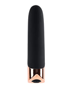 Gender X Gender X The Gold Standard Rechargeable Silicone Bullet - Black/Rose Gold