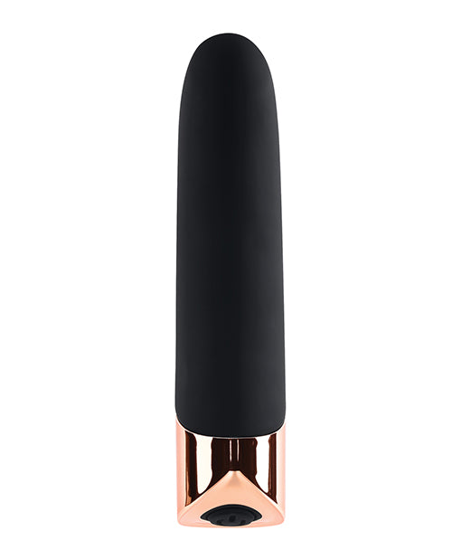 Gender X Gender X The Gold Standard Rechargeable Silicone Bullet - Black/Rose Gold