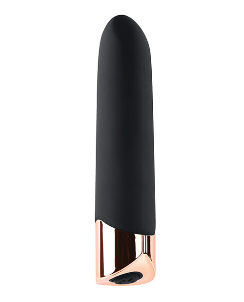 Gender X Gender X The Gold Standard Rechargeable Silicone Bullet - Black/Rose Gold - Image 2