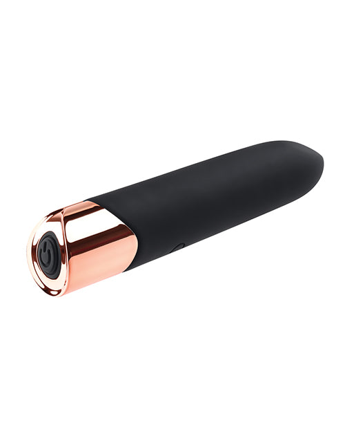 Gender X Gender X The Gold Standard Rechargeable Silicone Bullet - Black/Rose Gold - Image 3