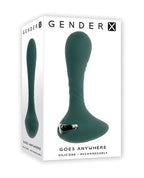 Gender X Gender X Goes Anywhere Vibrating Silicone Plug - Teal - Image 6