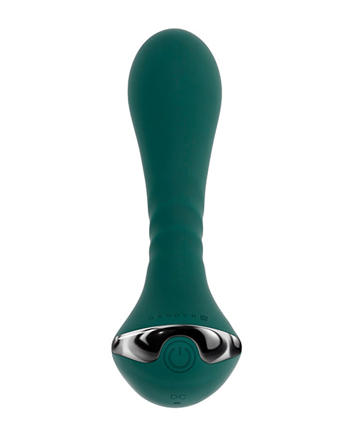 Gender X Gender X Goes Anywhere Vibrating Silicone Plug - Teal - Image 3