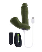 Gender X Gender X The Hunk Dual Anal Vibrator with Remote Control - Green - Image 5