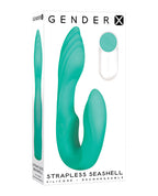 Gender X Gender X Strapless Seashell Dual Vibrator - Teal - Image 4