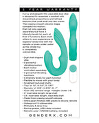 Gender X Gender X Strapless Seashell Dual Vibrator - Teal - Image 5