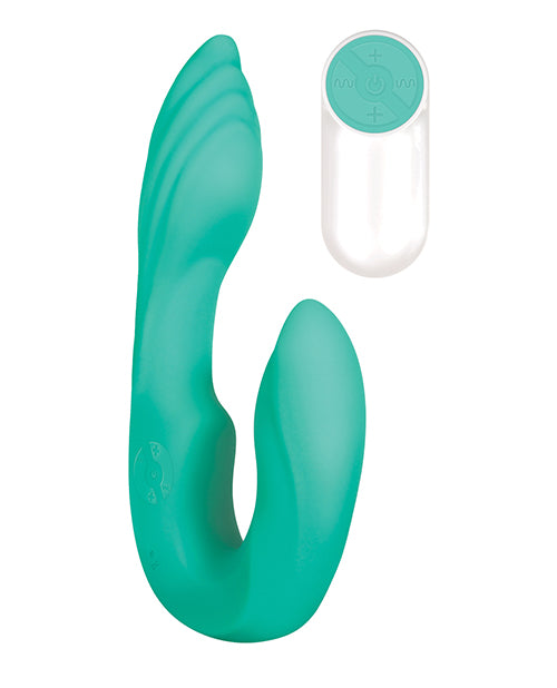 Gender X Gender X Strapless Seashell Dual Vibrator - Teal