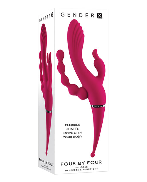 Gender X Gender X Four by Four Vibrator - Burgundy - Image 4