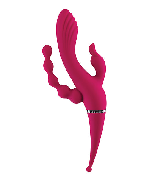 Gender X Gender X Four by Four Vibrator - Burgundy