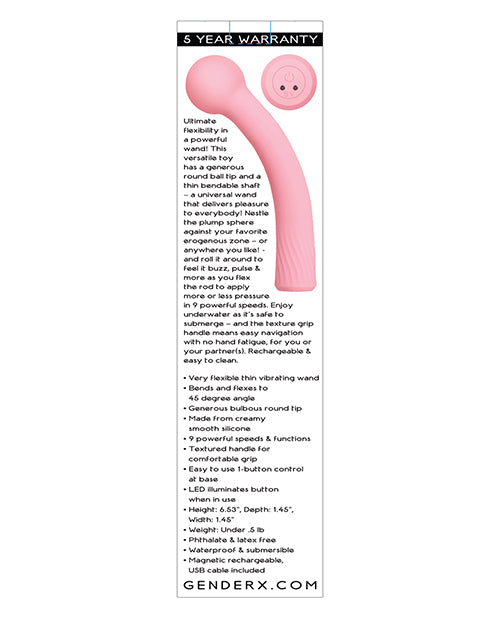 Gender X Gender X Flexi Wand Ball-Tip Vibrator - Pink - Image 5
