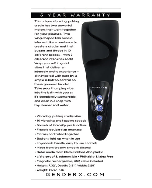 Gender X Gender X The Embrace Vibrating Cradle - Black - Image 5