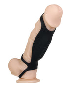 Gender X Gender X Rocketeer Triple-Ring Vibrating Cock Sheath - Black - Image 5
