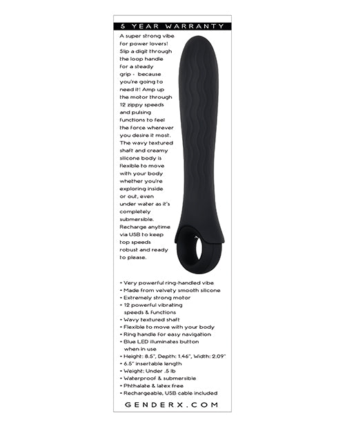 Gender X Gender X Powerhouse Ring-Handled Vibrator - Black - Image 2