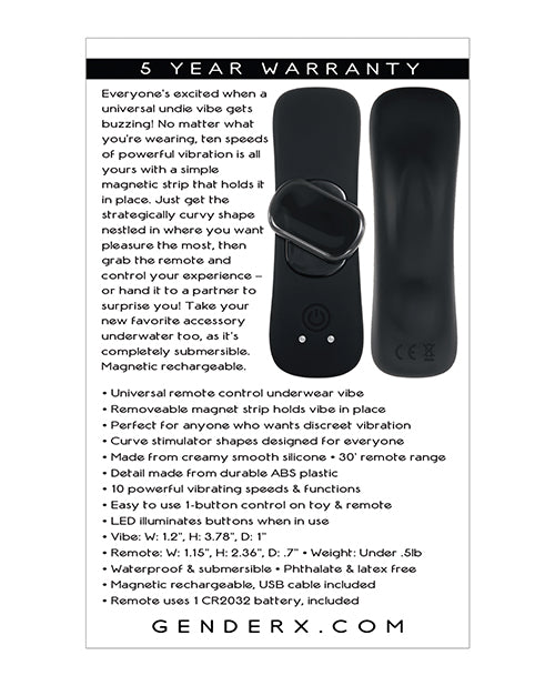 Gender X Gender X Our Undie Vibe Remote-Control Vibrator - Black - Image 5