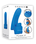 Gender X Gender X Flick It Finger Vibrator with Tongue-Flicking Base - Blue - Image 4