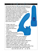 Gender X Gender X Flick It Finger Vibrator with Tongue-Flicking Base - Blue - Image 5
