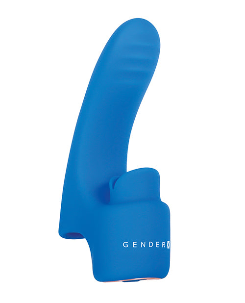 Gender X Gender X Flick It Finger Vibrator with Tongue-Flicking Base - Blue