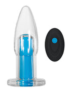 Gender X Gender X Electric Blue Clear Vibrator with Remote - Clear/Blue