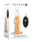 Gender X Gender X Orange Dream Clear Beaded Vibrator with Remote - Clear/Orange - Image 4
