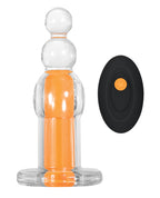 Gender X Gender X Orange Dream Clear Beaded Vibrator with Remote - Clear/Orange