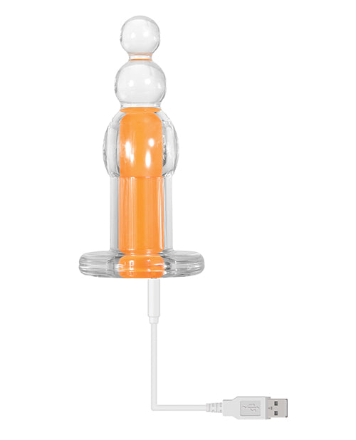 Gender X Gender X Orange Dream Clear Beaded Vibrator with Remote - Clear/Orange - Image 3