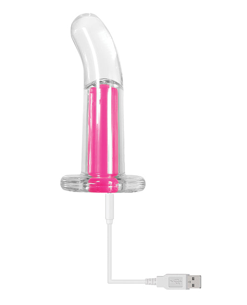 Gender X Gender X Pink Paradise Clear Curved Vibrator with Remote - Clear/Pink - Image 3