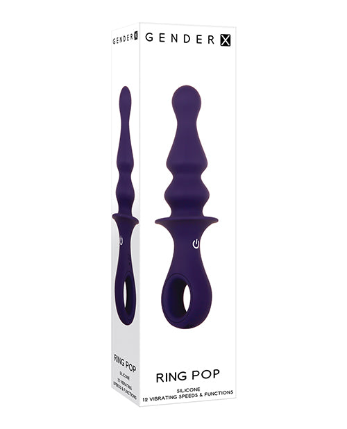 Gender X Gender X Ring Pop Ring-Handled Vibrating Plug - Purple - Image 4