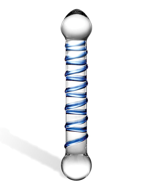 Glas Glas 6.5" Spiral Dildo - Blue