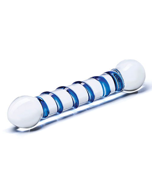 Glas Glas 6.5" Spiral Dildo - Blue - Image 2