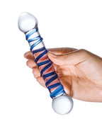 Glas Glas 6.5" Spiral Dildo - Blue - Image 3