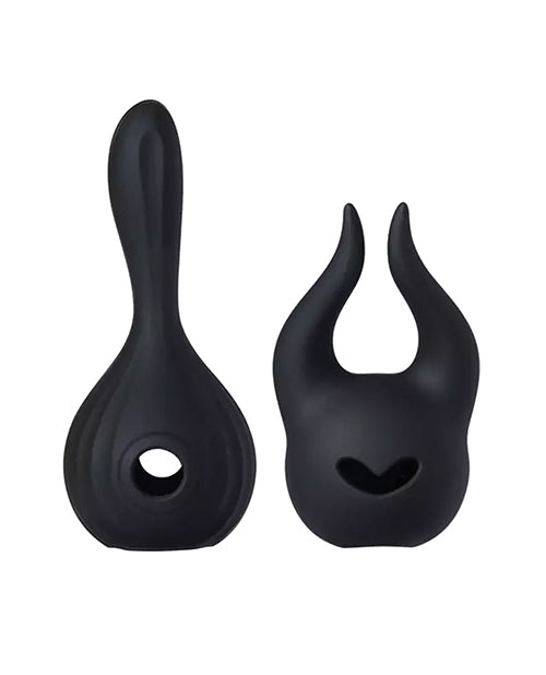 Honey Play Box Honey Play Box Horns Pomi Wand Attachments Bundle - Black