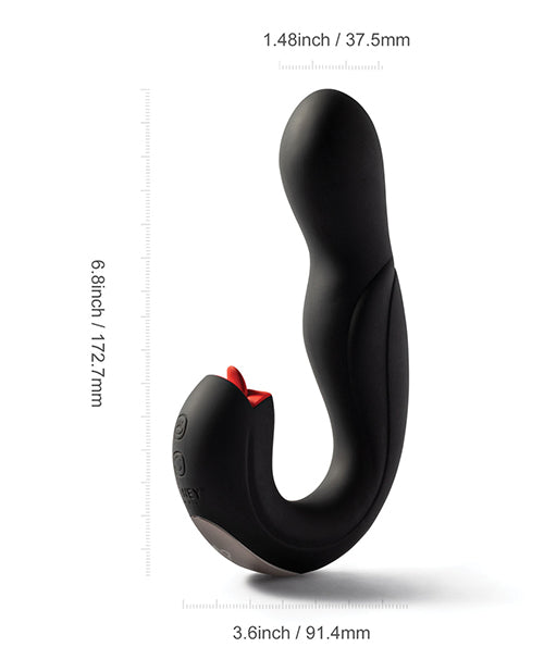 Honey Play Box Honey Play Box Joi Pro Rotating Head G-Spot Vibrator & Clit Licker with Remote - Black - Image 4