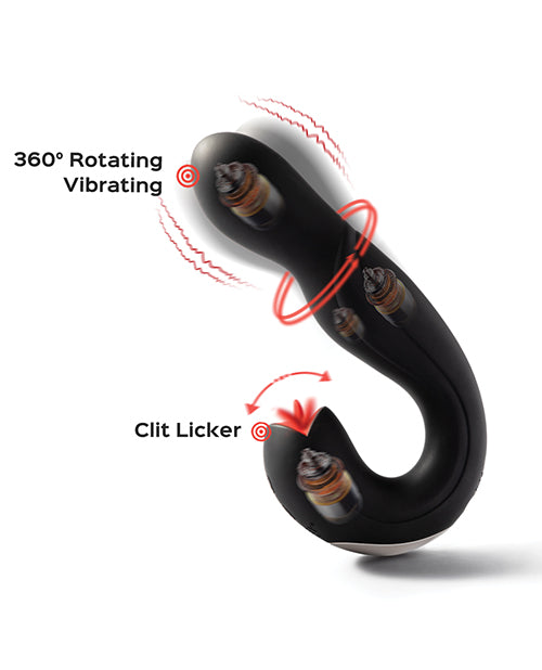 Honey Play Box Honey Play Box Joi Pro Rotating Head G-Spot Vibrator & Clit Licker with Remote - Black - Image 6