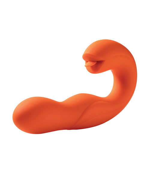 Honey Play Box Honey Play Box Joi Pro Rotating Head G-Spot Vibrator & Clit Licker with Remote - Orange - Image 2