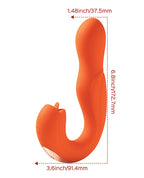 Honey Play Box Honey Play Box Joi Pro Rotating Head G-Spot Vibrator & Clit Licker with Remote - Orange - Image 4