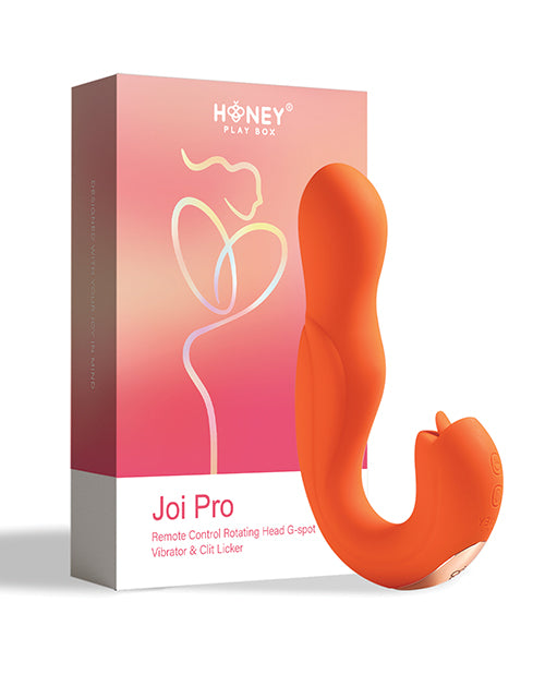 Honey Play Box Honey Play Box Joi Pro Rotating Head G-Spot Vibrator & Clit Licker with Remote - Orange - Image 5