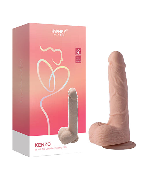 Honey Play Box Honey Play Box Kenzo App-Controlled Realistic 9.5" Thrusting Dildo Vibrator - Ivory - Image 5