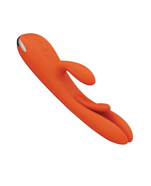 Honey Play Box Honey Play Box Terri App-Controlled Kinky Finger Tapping Rabbit Vibrator - Orange - Image 3