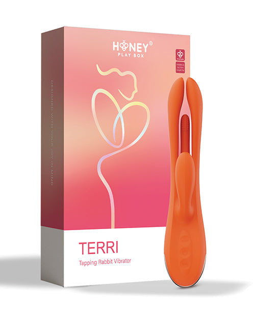 Honey Play Box Honey Play Box Terri App-Controlled Kinky Finger Tapping Rabbit Vibrator - Orange - Image 5