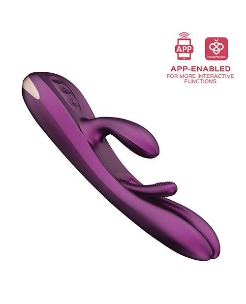 Honey Play Box Honey Play Box Terri App-Controlled Kinky Finger Tapping Rabbit Vibrator - Purple - Image 4